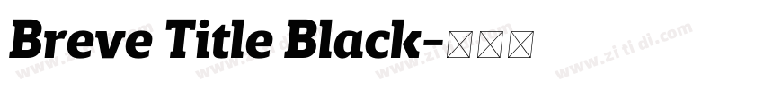 Breve Title Black字体转换 Breve Title Black字体转换